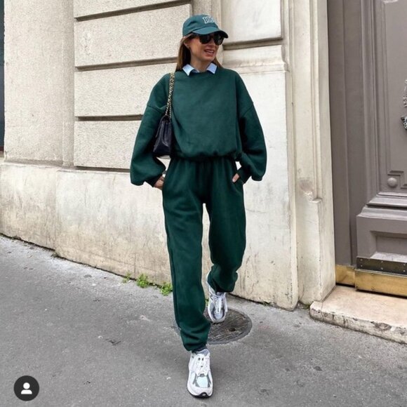 Storet Lexi Brushed Joggers Hunter Green S/M - Picture 3 of 16